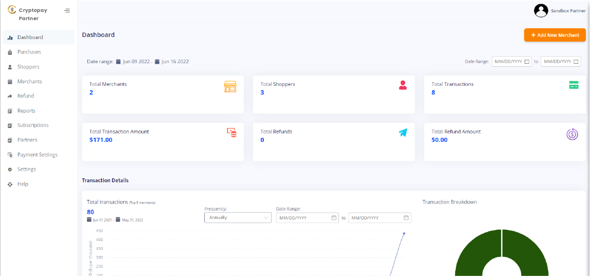 Super partner dashboard